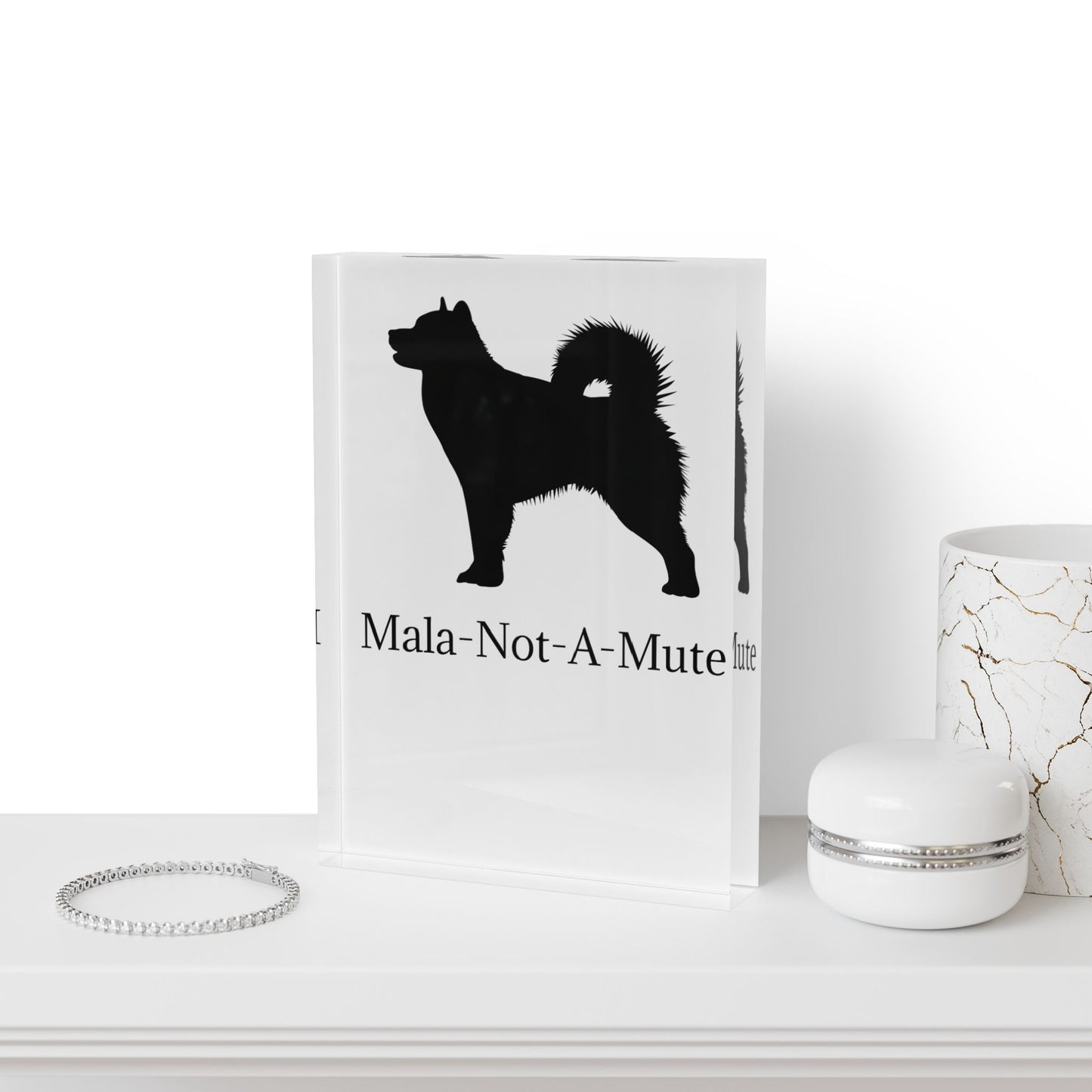 Mala-Not-A-Mute Acrylic Photo Block