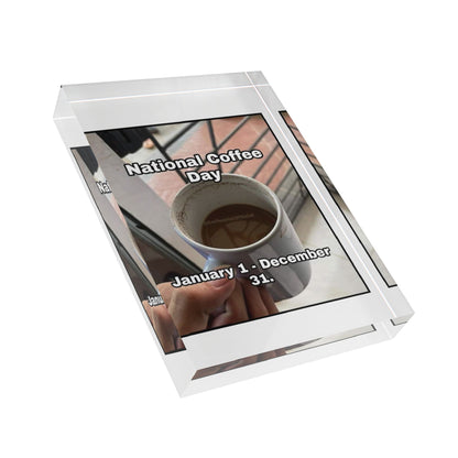 National Coffee Day Acrylic Photo Block