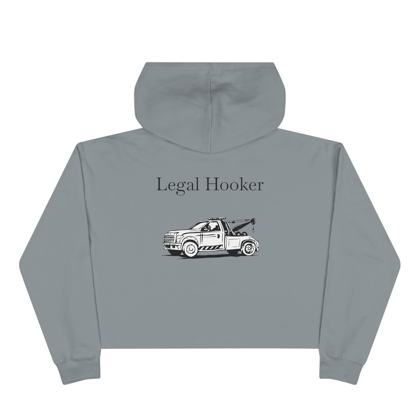 Legal H**ker Wheel Lift Tow Truck Women's Crop Hoodie