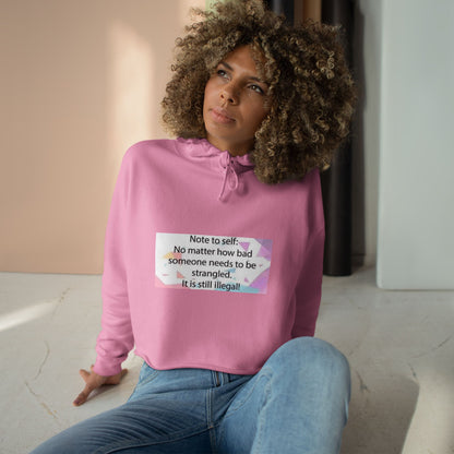 Note to Self Women's Crop Hoodie