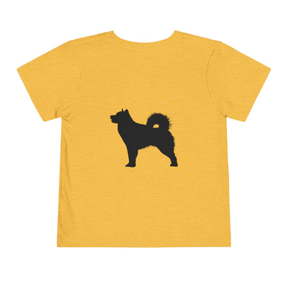 Malamute Silhouette Toddler Unisex Short Sleeve Crewneck Tee