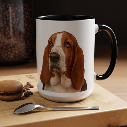 Basset Head 2-Tone Coffee Mug