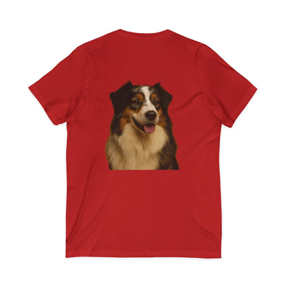 Aussie Head Unisex Short Sleeve V-Neck Tee