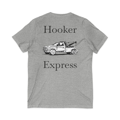 H**ker Express Wheel Lift Tow Truck Unisex Short Sleeve V-Neck Tee