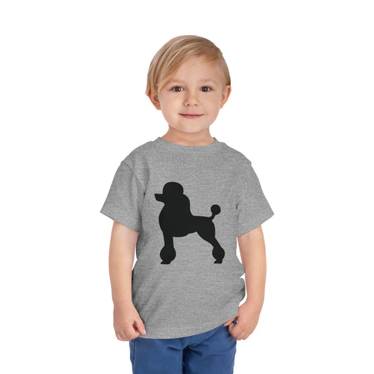 Poodle Silhouette Toddler Unisex Short Sleeve Crewneck Tee