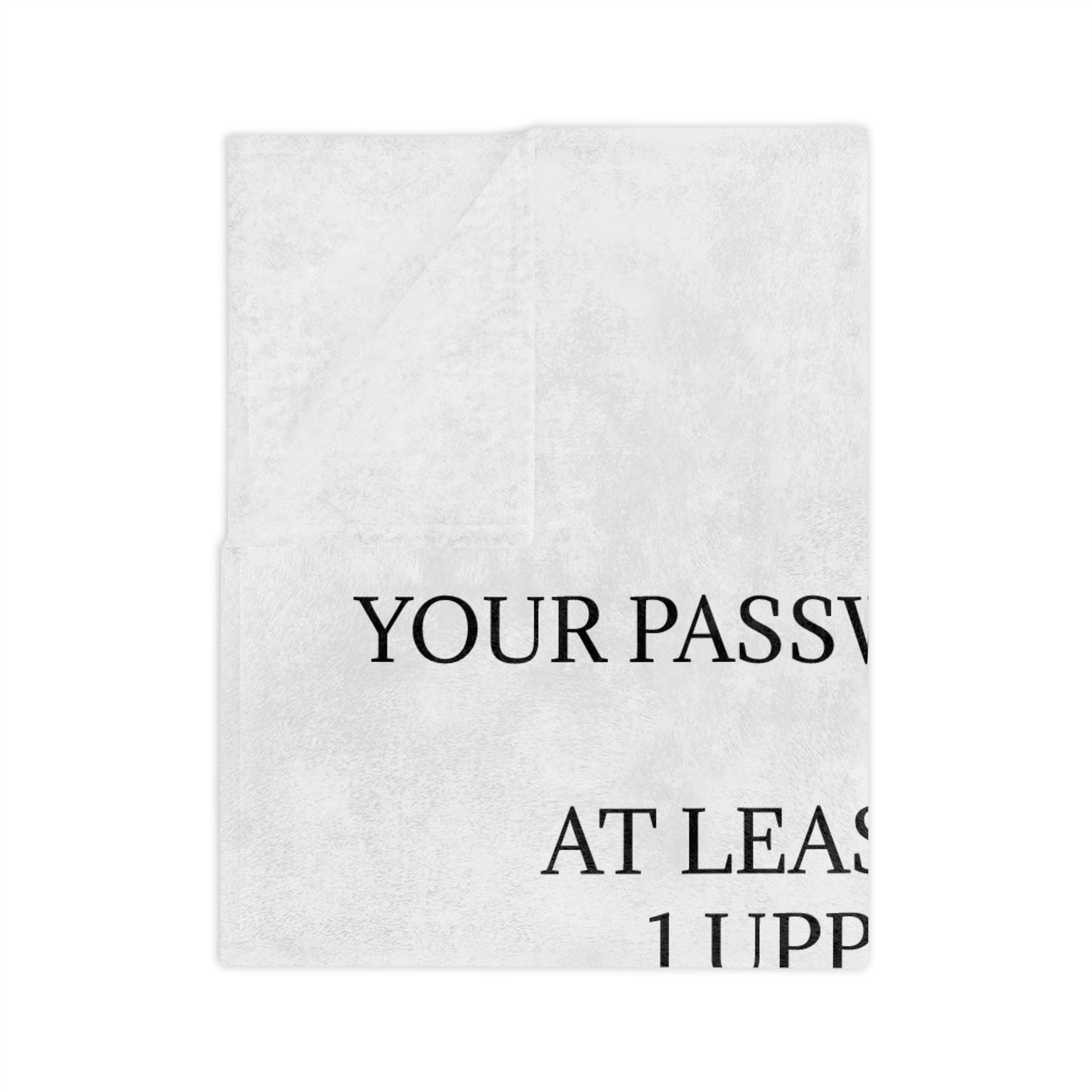 Password Velveteen Microfiber Blanket