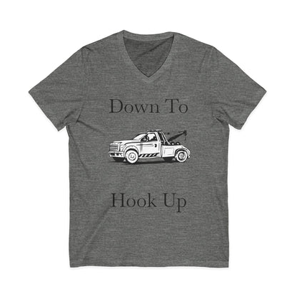 Down To Hook Up Unisex Short Sleeve V-Neck Tee