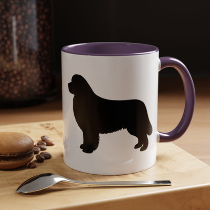 Newfie Silhouette 2-Tone Coffee Mug