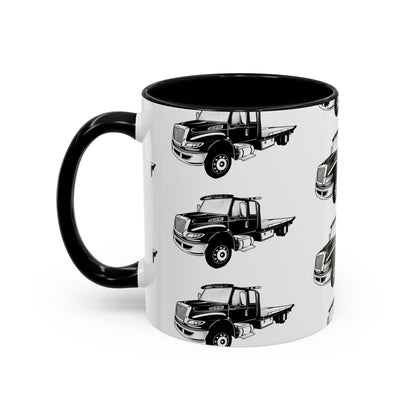 Flatbed Tow Truck 2-Tone Coffee Mug