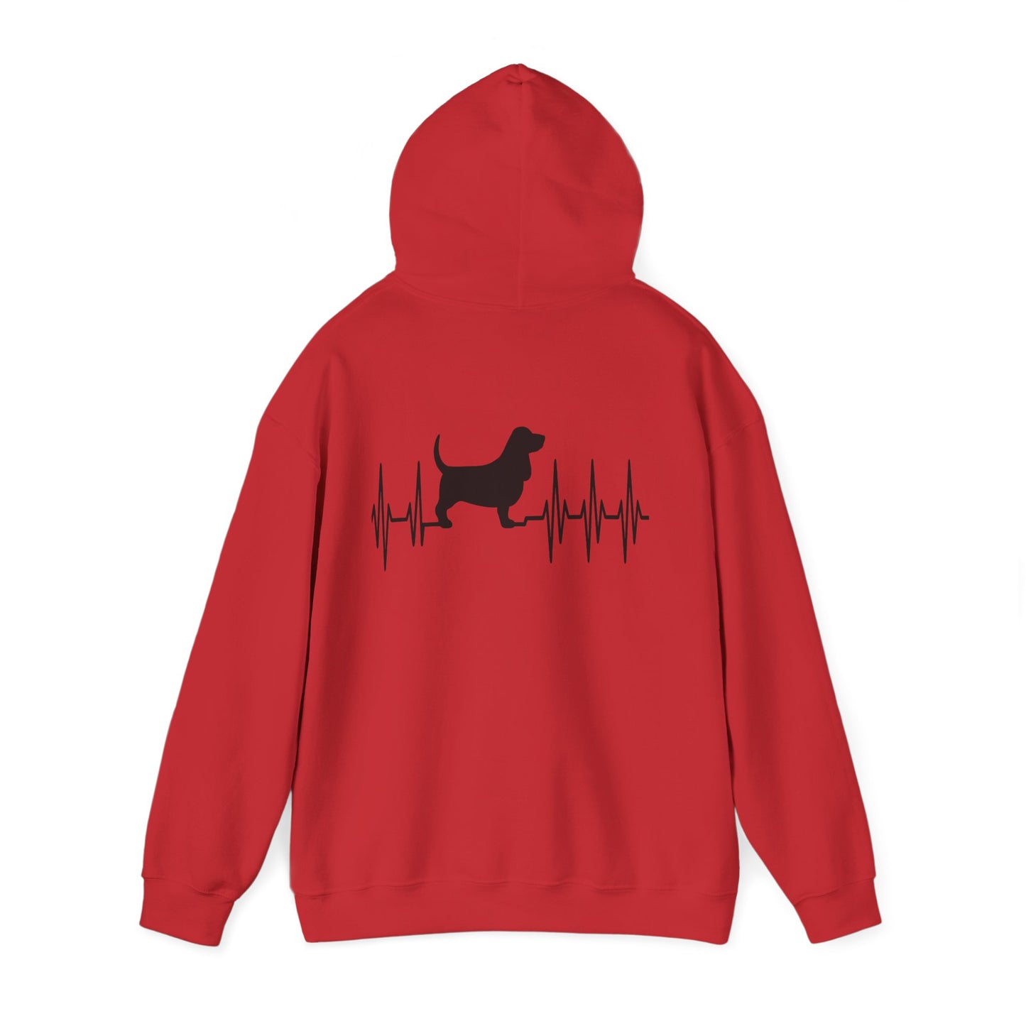 My Heart Beats For Basset Hounds Unisex Hoodie