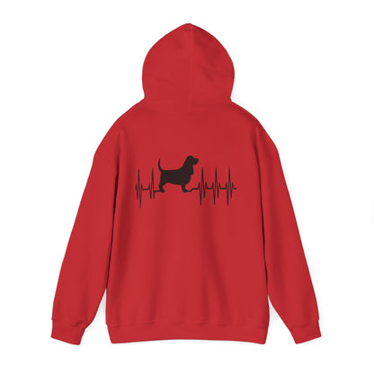 My Heart Beats For Basset Hounds Unisex Hoodie