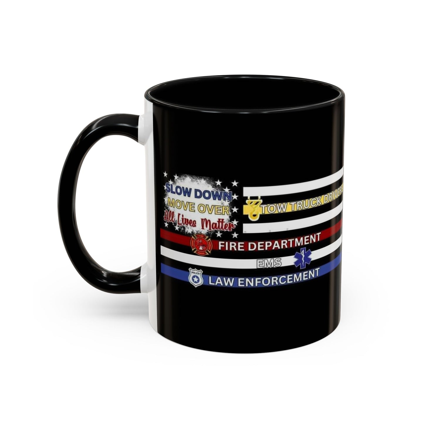 Slow Down Move Over Flag 2-Tone Coffee Mug