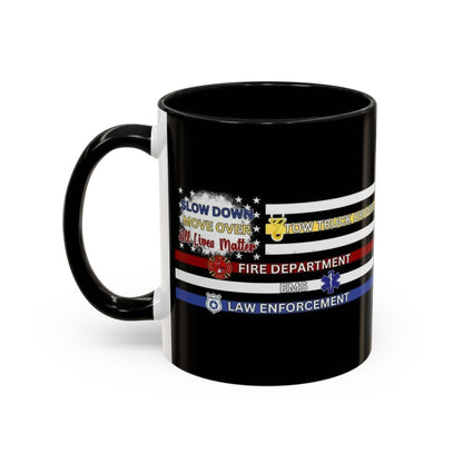Slow Down Move Over Flag 2-Tone Coffee Mug