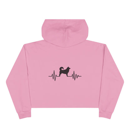 My Heart Beats For Malamutes Women's Crop Hoodie
