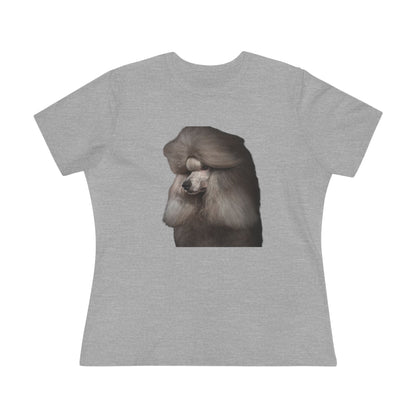 Poodle Head Women's Short Sleeve Crewneck Tee