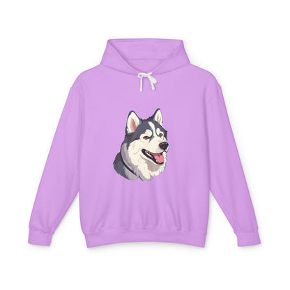 Malamute Head Unisex Lightweight Hoodie