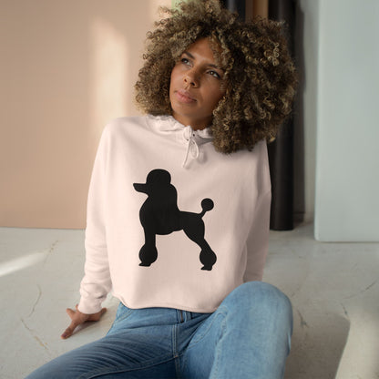 Poodle Silhouette Women's Crop Hoodie