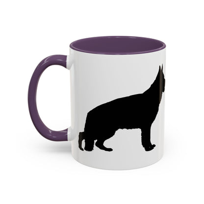 German Shepherd Silhouette 2-Tone Coffee Mug