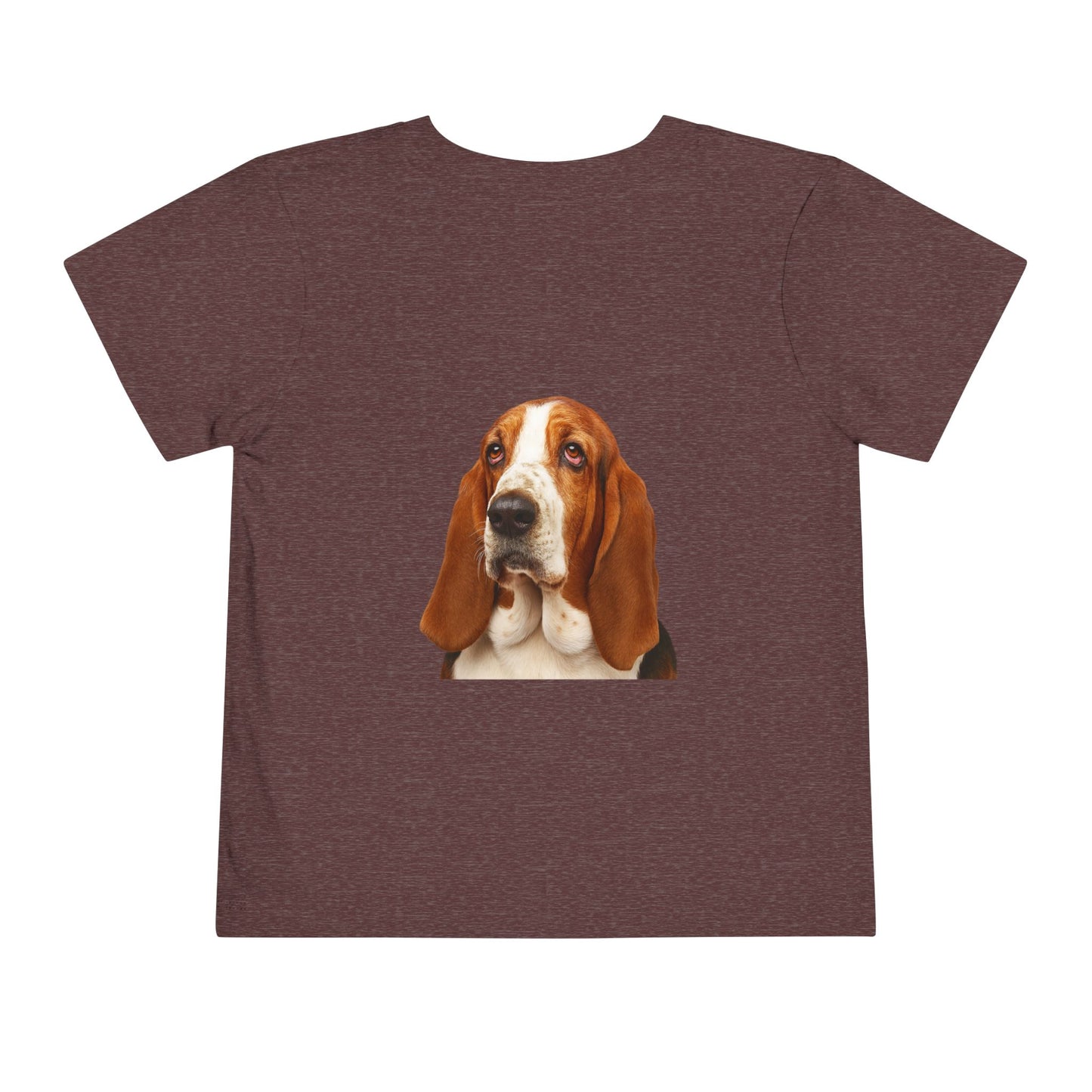 Basset Head Toddler Unisex Short Sleeve Crewneck Tee