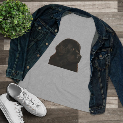 Newfie Head Women's Short Sleeve Crewneck Tee