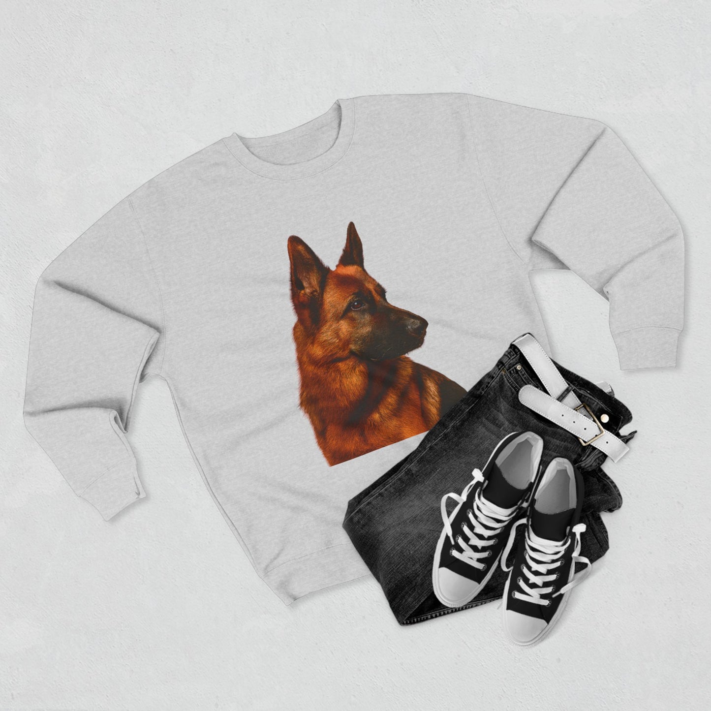 German Shepherd Head Unisex Crewneck Sweatshirt