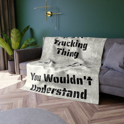 Trucking Thing Crushed Velvet Blanket
