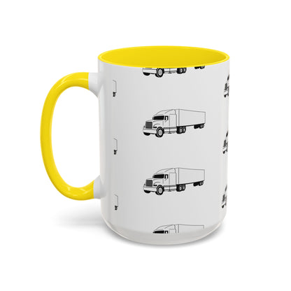 Semi Truck 2-Tone Coffee Mug