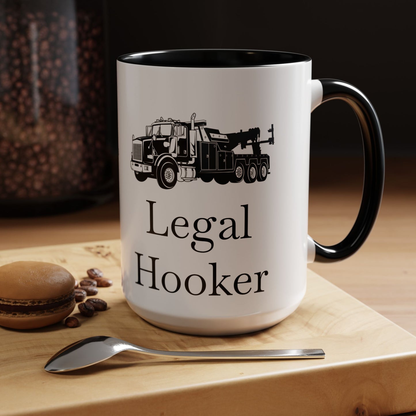 Legal H**ker Heavy Tow Truck 2-Tone Coffee Mug