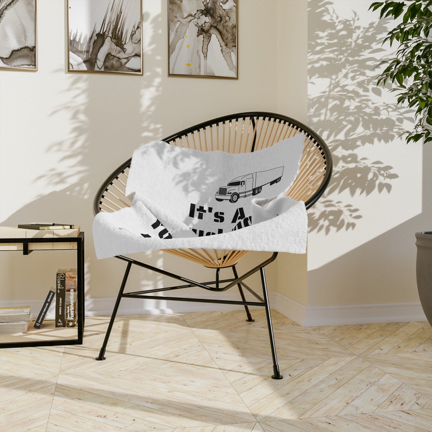 Trucking Thing Velveteen Microfiber Blanket