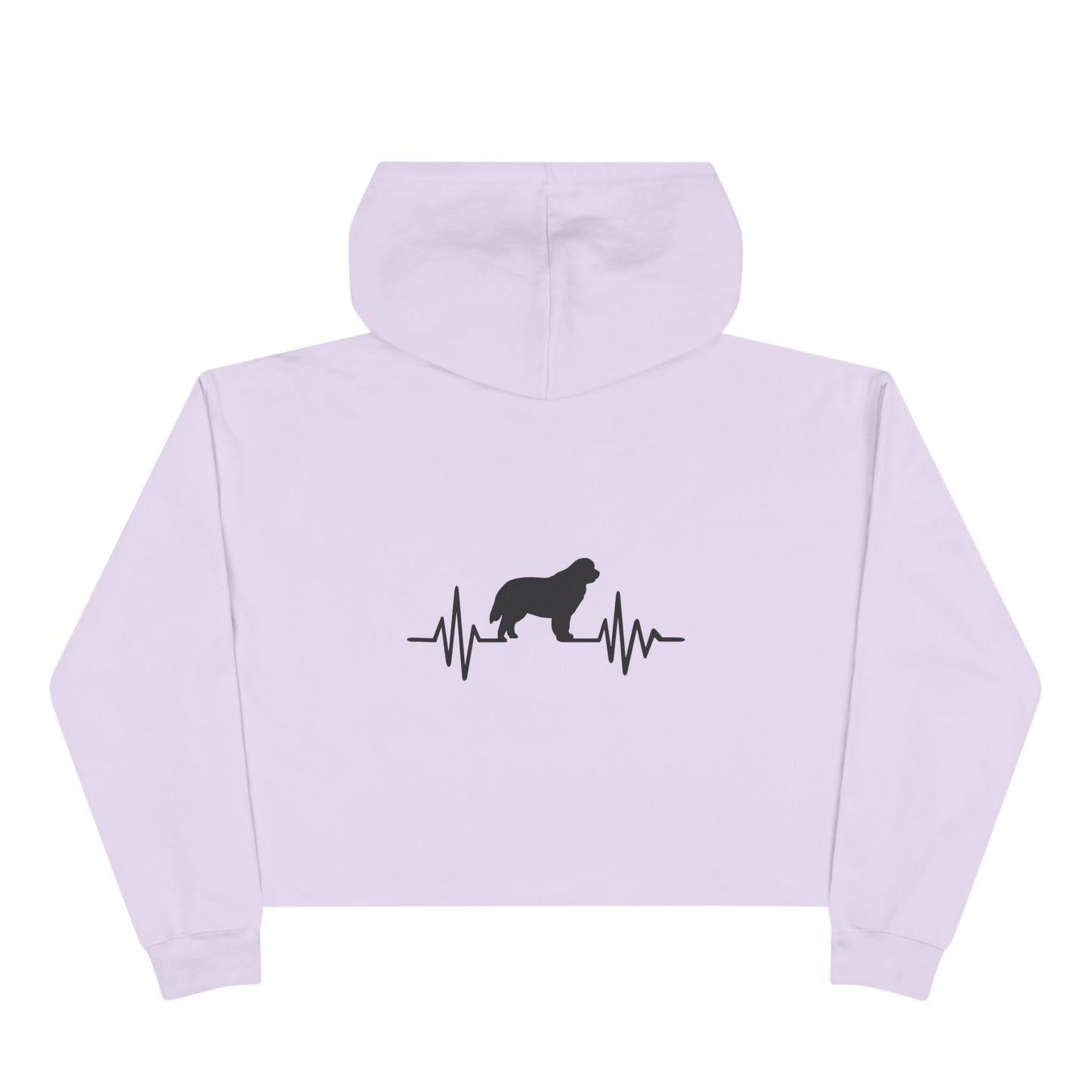 My Heart Beats For Newfies Women's Crop Hoodie
