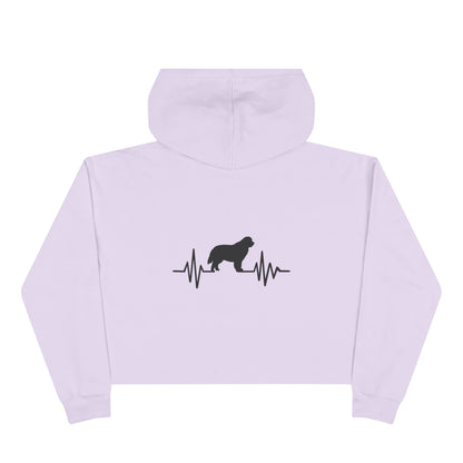 My Heart Beats For Newfies Women's Crop Hoodie