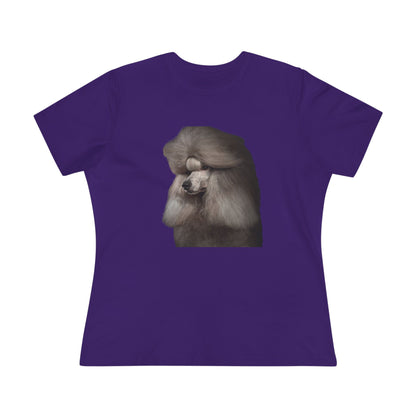 Poodle Head Women's Short Sleeve Crewneck Tee