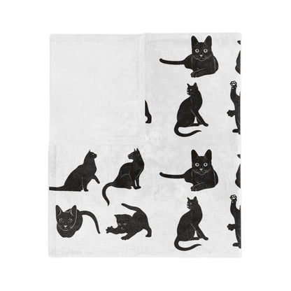 Cats Velveteen Microfiber Blanket