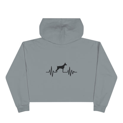 My Heart Beats For Dobermans Women's Crop Hoodie