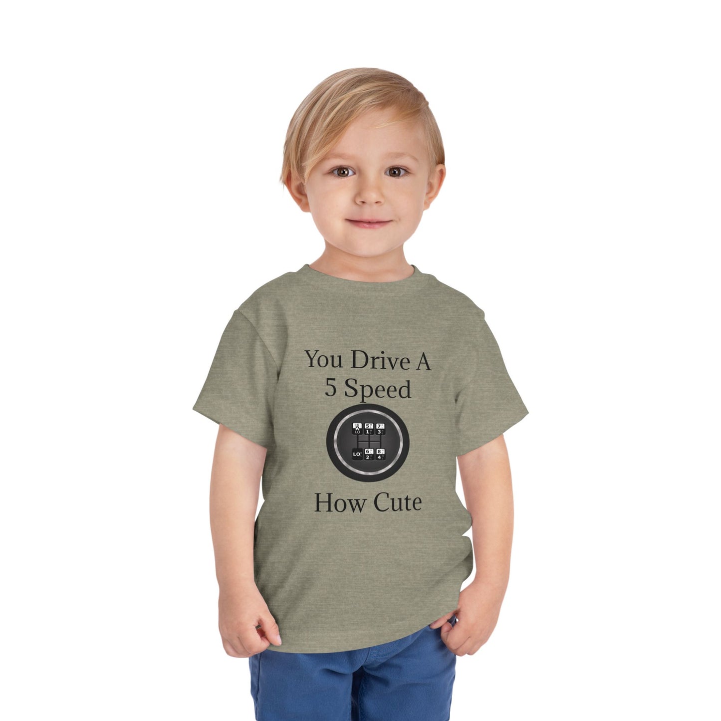 5 Speed How Cute Toddler Unisex Short Sleeve Crewneck Tee