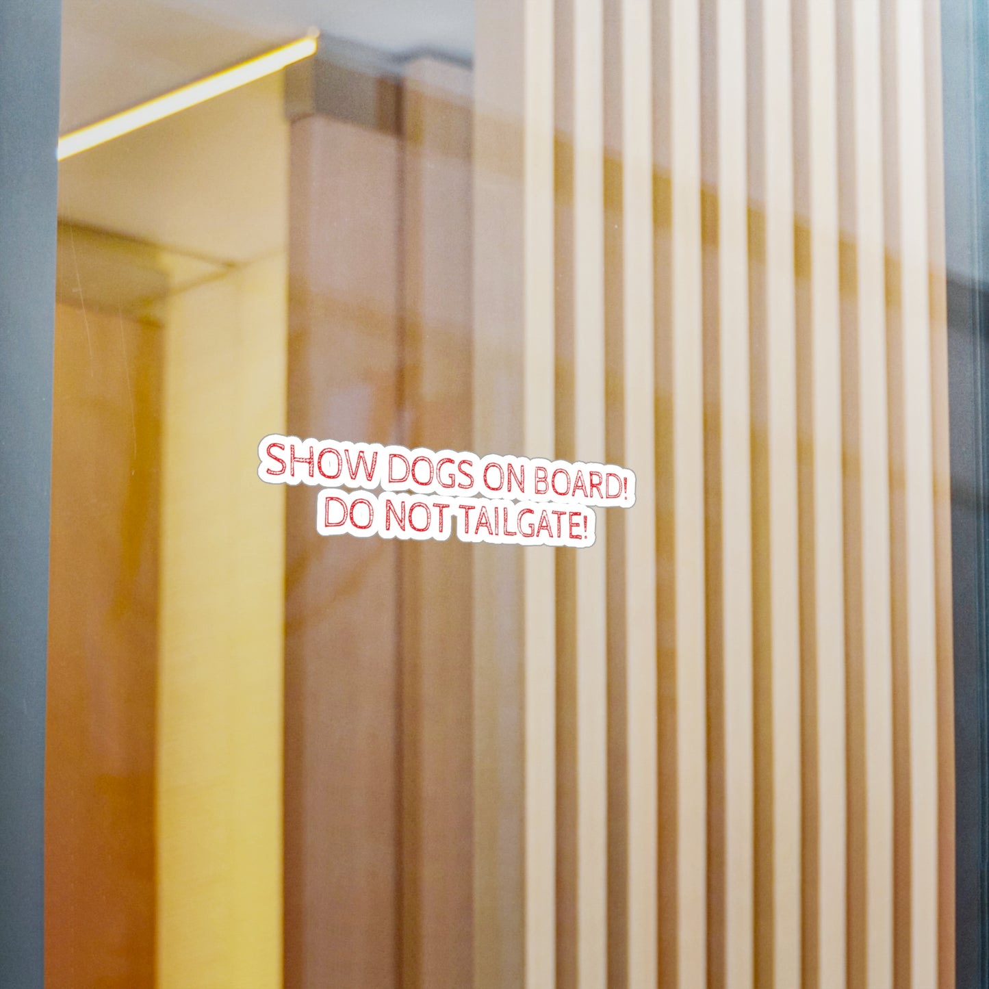 Show Dogs On Board Vinyl Decal