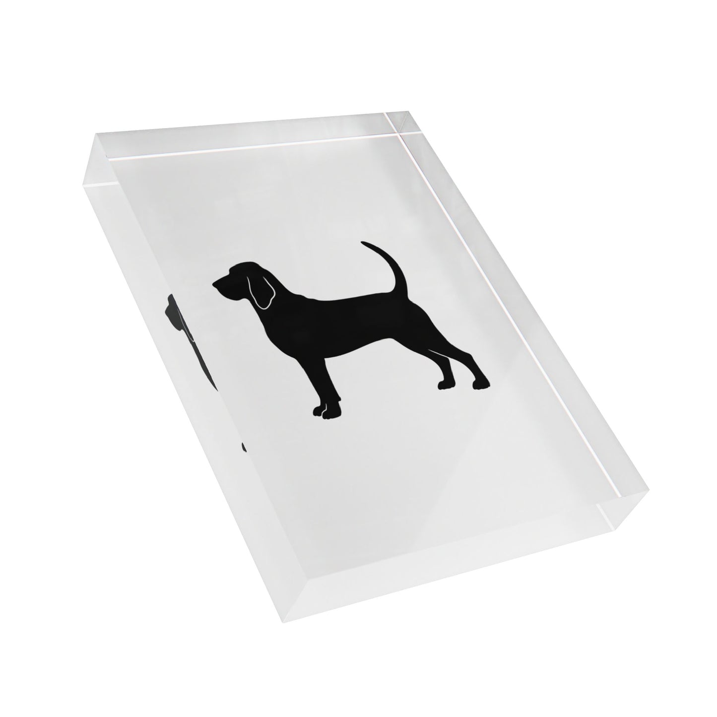 Bloodhound Silhouette Acrylic Photo Block