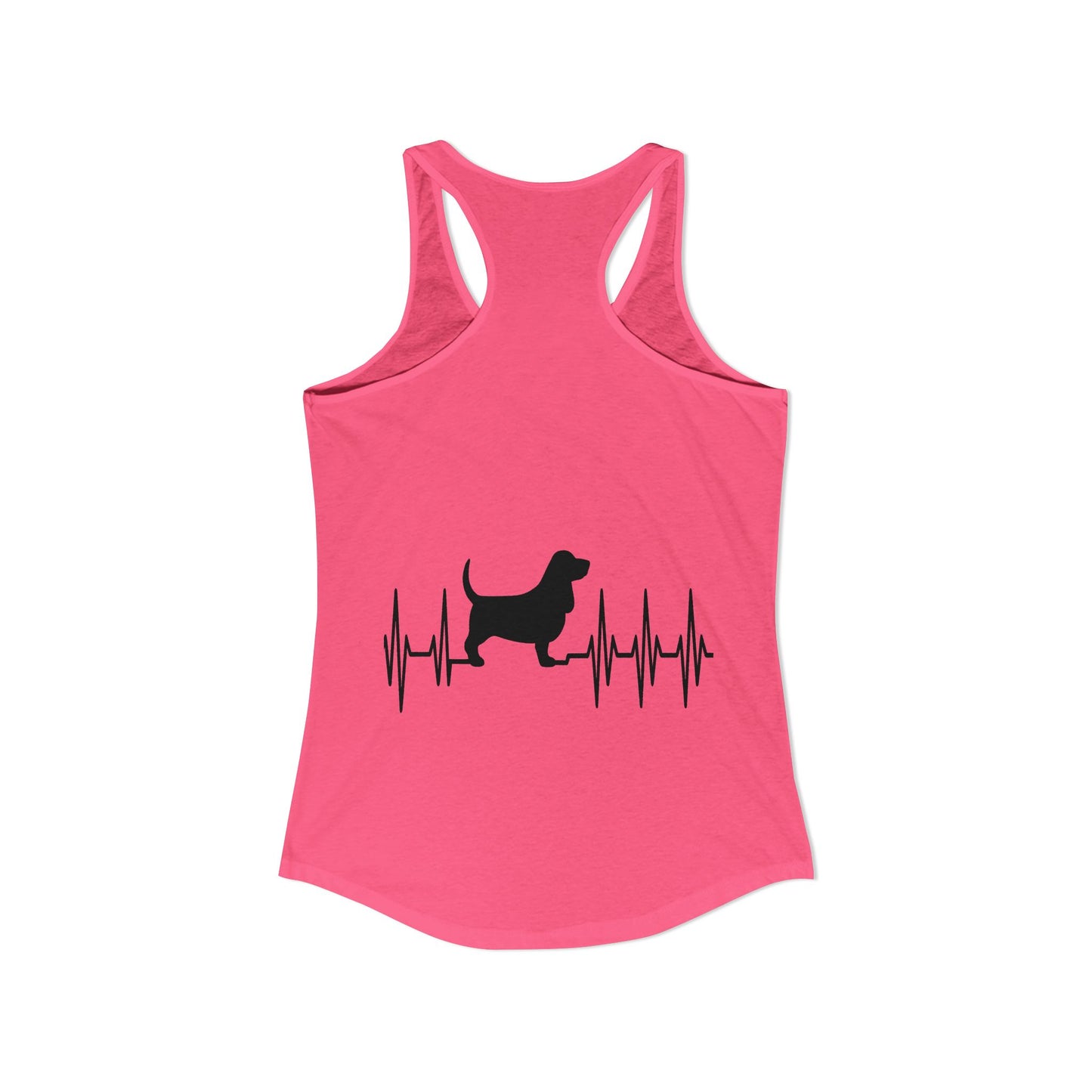 My Heart Beats For Bassets Women's Racerback Tank