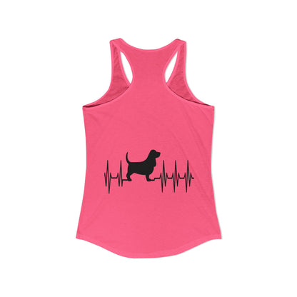 My Heart Beats For Bassets Women's Racerback Tank