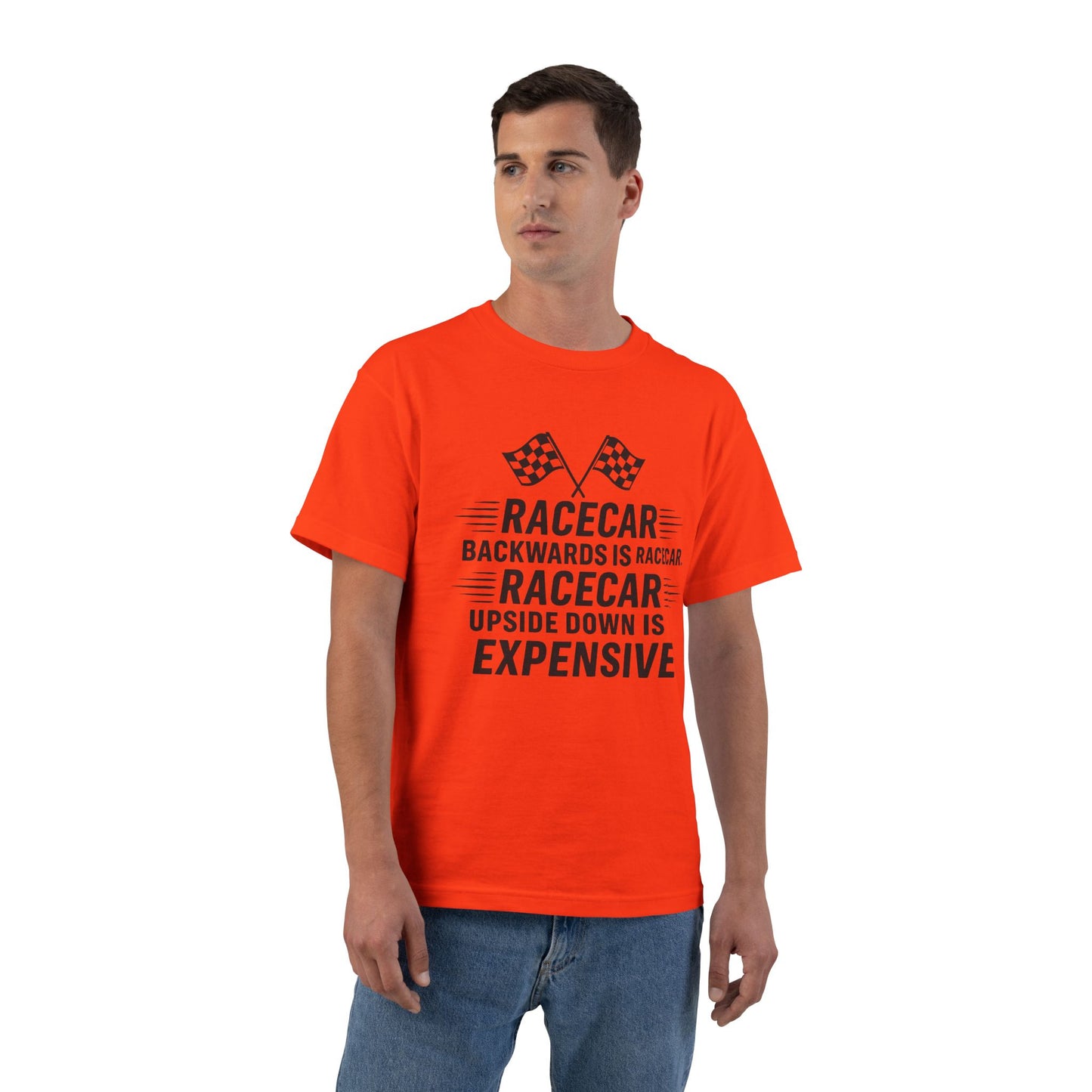 Racecar Backwards Men's Short-Sleeve Crewneck Tee