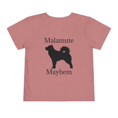 Malamute Mayhem Toddler Unisex Short Sleeve Crewneck Tee