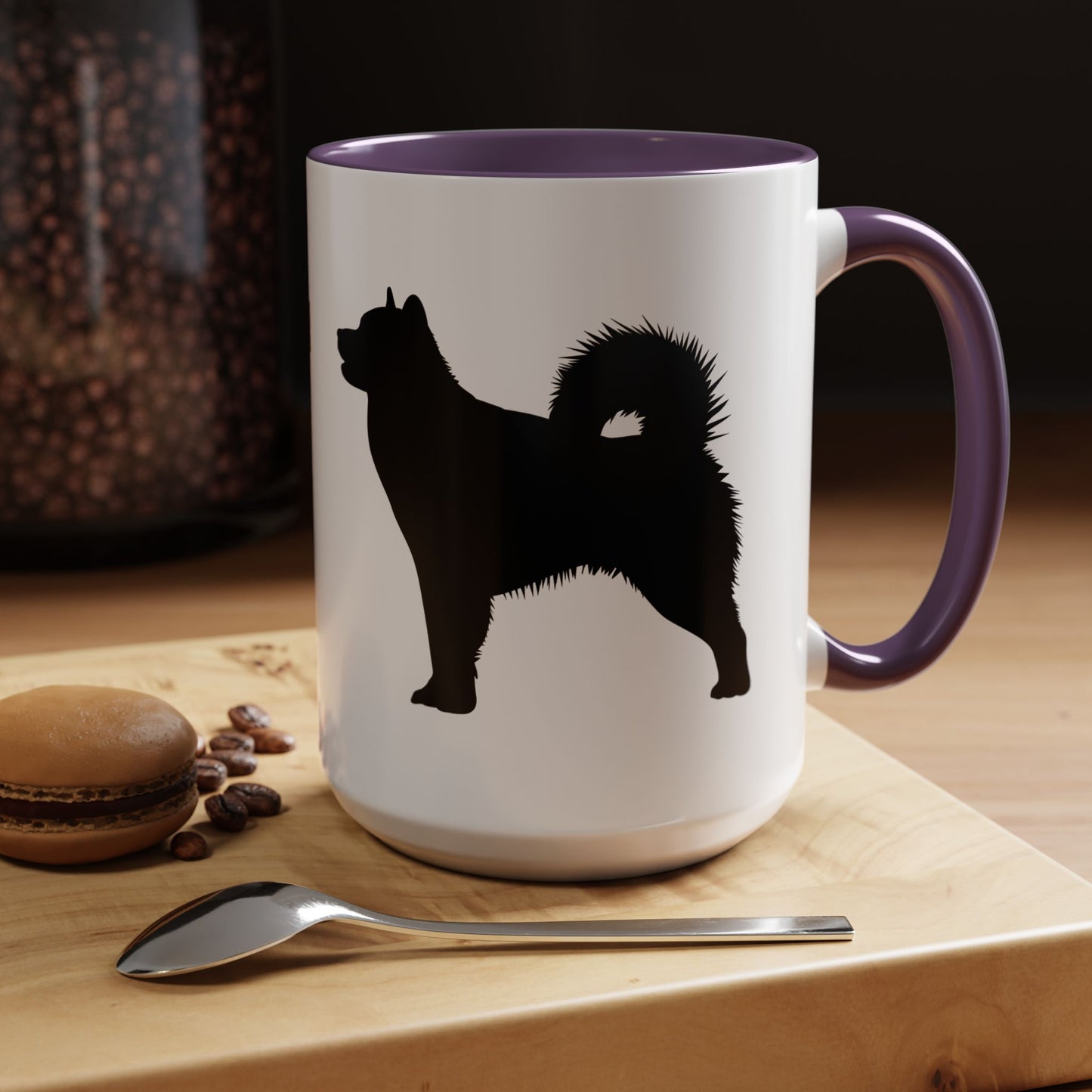Malamute Silhouette 2-Tone Coffee Mug