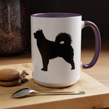 Malamute Silhouette 2-Tone Coffee Mug