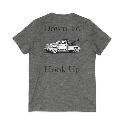 Down To Hook Up Unisex Short Sleeve V-Neck Tee