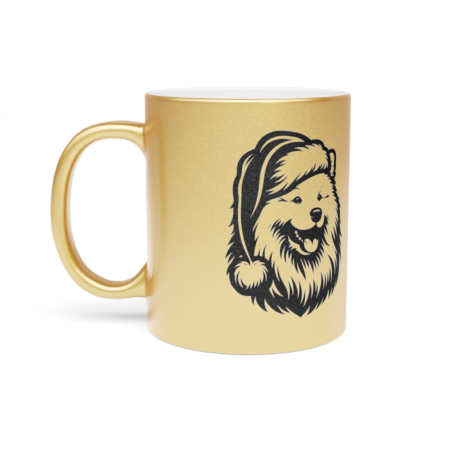 Santa Paws Samoyed Metallic Coffee Mug