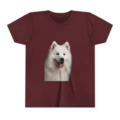 Samoyed Head Youth Unisex Short Sleeve Crewneck Tee