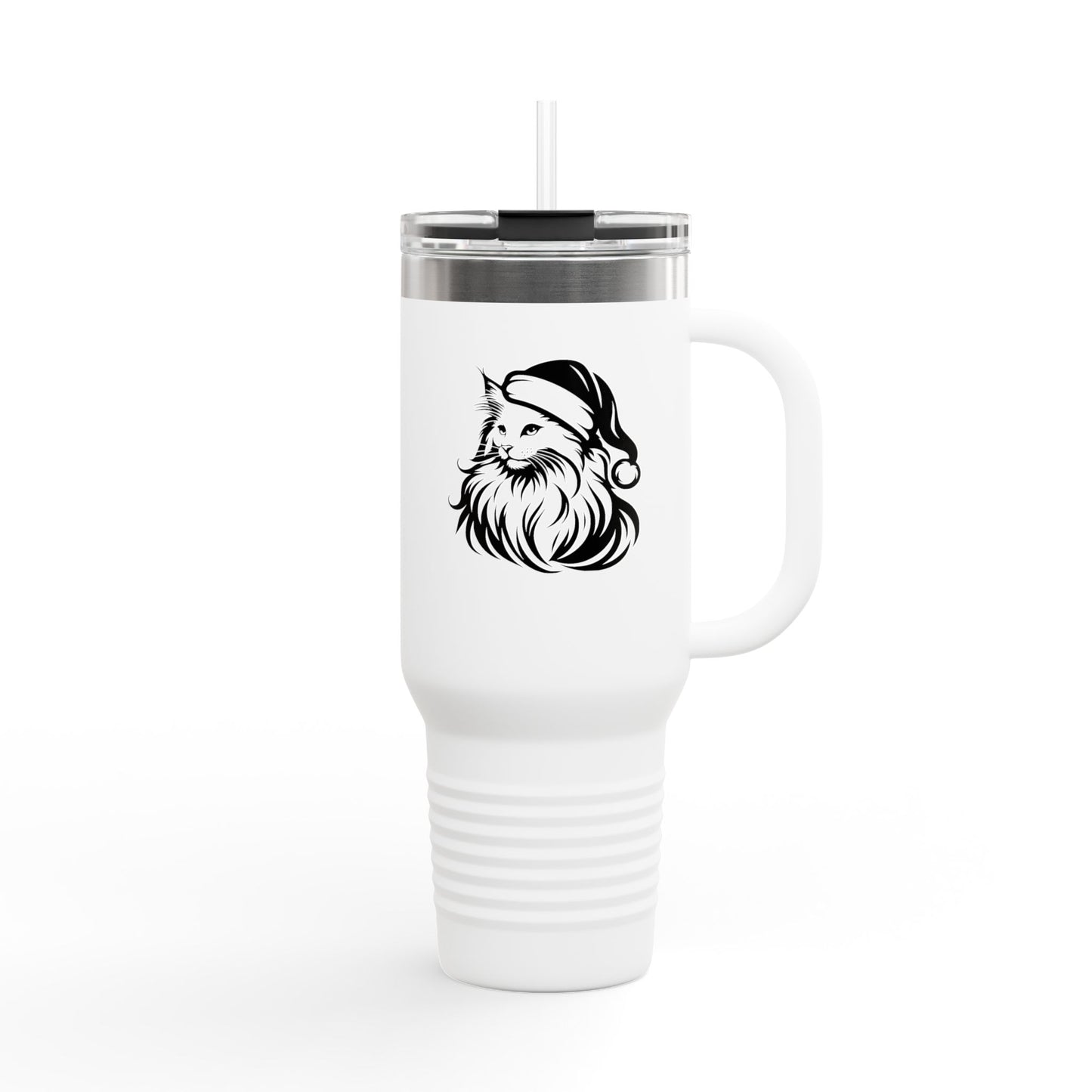 Santa Paws Cat Insulated Travel Mug