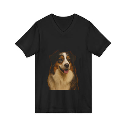 Aussie Head Unisex Short Sleeve V-Neck Tee