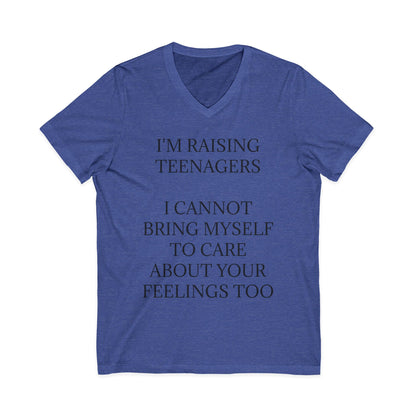 Raising Teenagers Unisex Short Sleeve V-Neck Tee