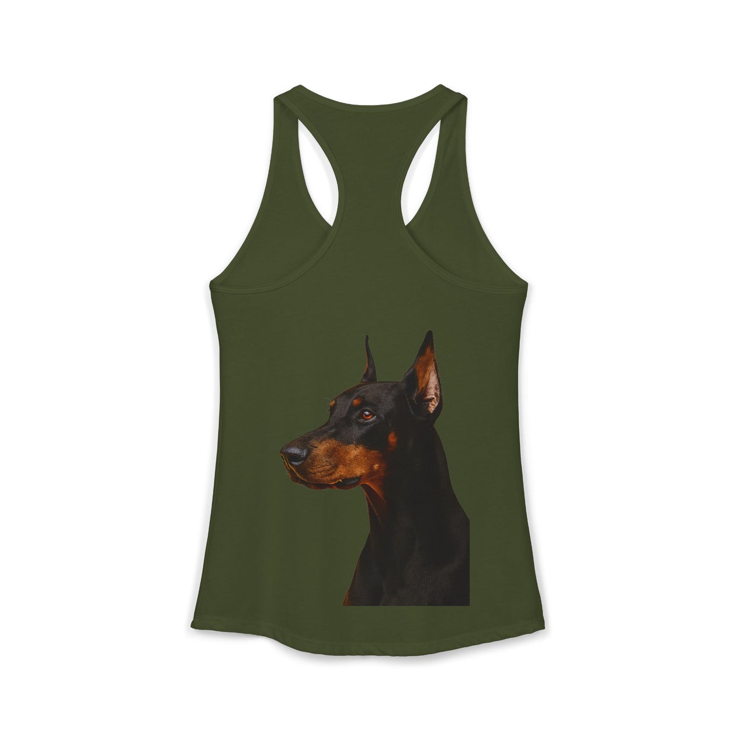 Doberman Head Women's Racerback Tank